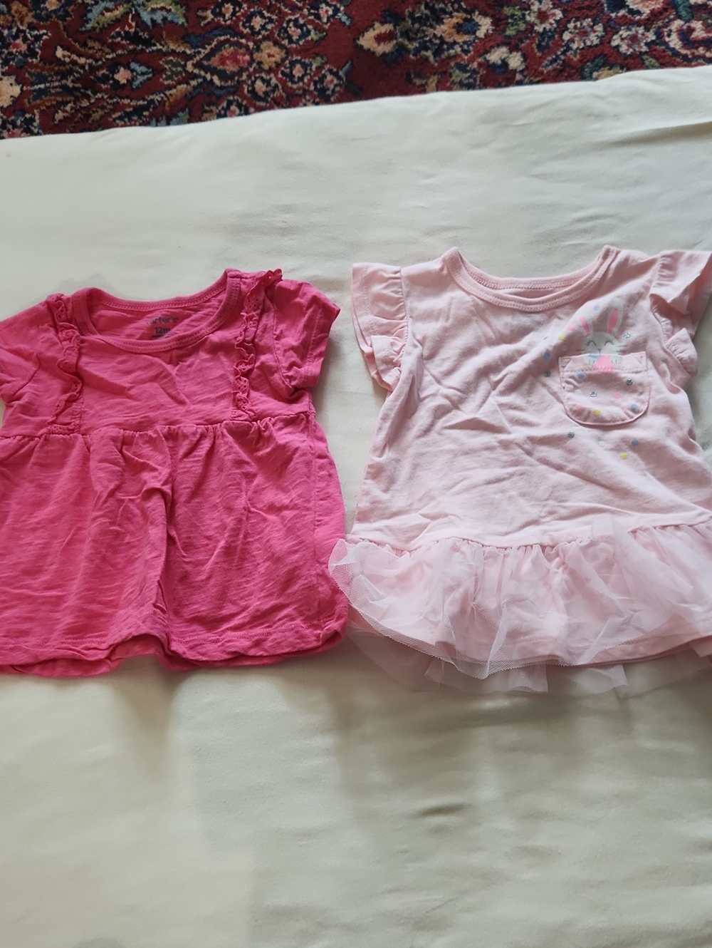 Carter's Pink & Light Pink Short Sleeve Toddler Tees